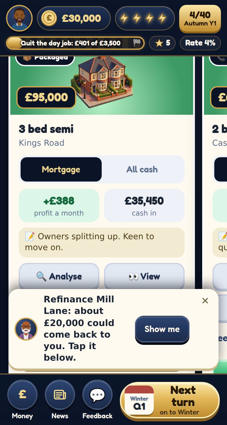 A home for sale at £95,000 that earns £388 a month