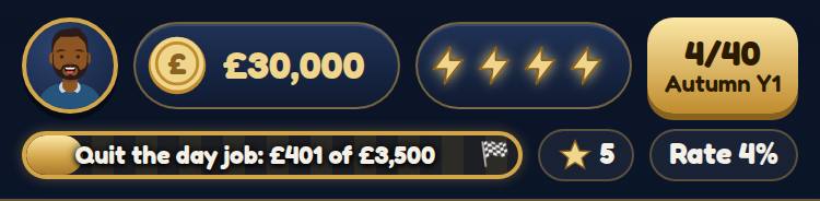 The top bar with money, lightning bolts and the gold bar